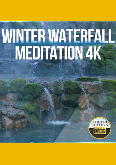 Winter Waterfall Meditation 4K 